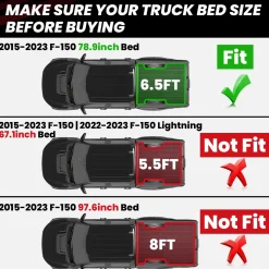 Fit for 2015-2020 Ford F-150 Truck Bed Mat or Tailgate Mat, Not Fit Drop-in Liners