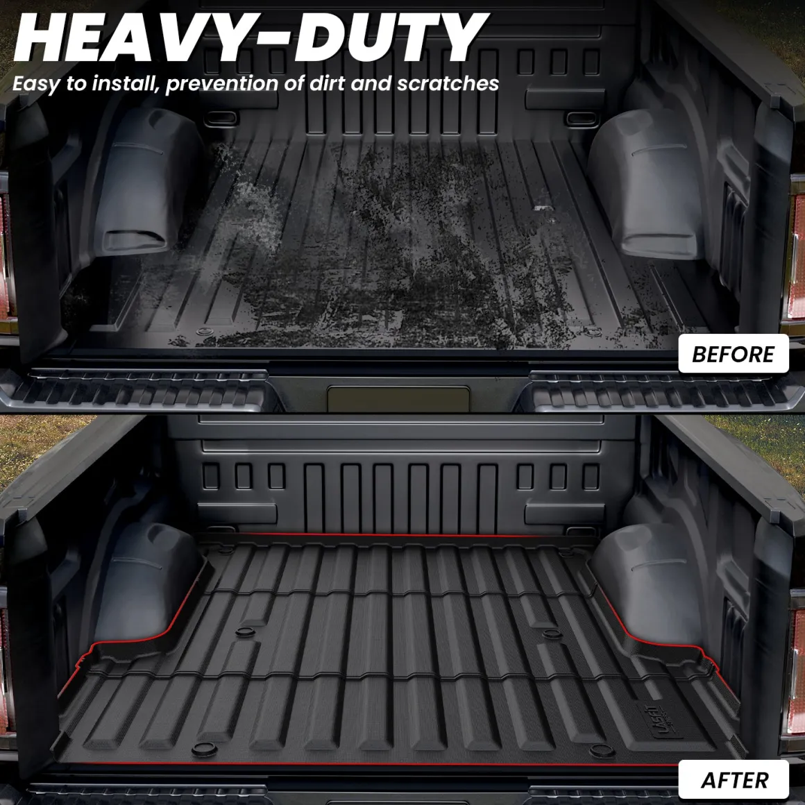 Fit for 2015-2020 Ford F-150 Truck Bed Mat or Tailgate Mat, Not Fit Drop-in Liners