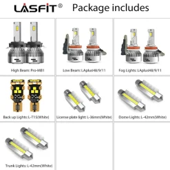 Fit for 2007-2011 Ford Fusion Custom H7 LED Bulbs Exterior Interior Light Plug and Play