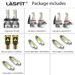 Fit for 2007-2011 Ford Fusion Custom H7 LED Bulbs Exterior Interior Light Plug and Play