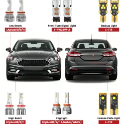 Fit for 2017-2020 Ford Fusion LED Bulbs Upgrade