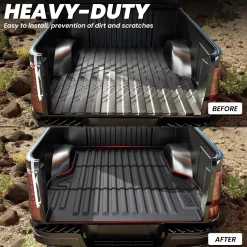 Fit for 2019-2023 Ford Ranger Custom Bed Mat or Tailgate Mat, Not Fit Drop-in liners