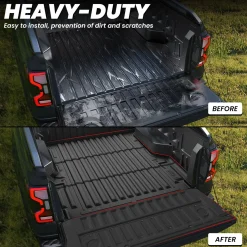 Fit for 2024-2026 Ford Ranger 5FT(59.6") Heavy Duty Truck Bed Mat or Tailgate Mat, Not Fit Drop-in liners