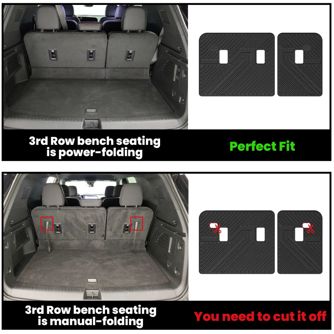 Fit for 2024-2026 GMC Acadia Floor Mats or 3rd Row Seatback & Cargo Mat