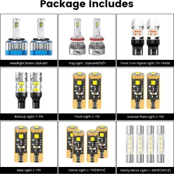 Fit for 2013-2016 GMC Acadia The Brightest LED Bulbs Upgrade | Tested and Verified