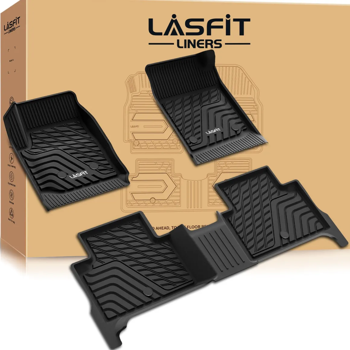 Fit for 2015-2022 GMC Canyon Custom Floor Mats, Fit Carpet Floor Only