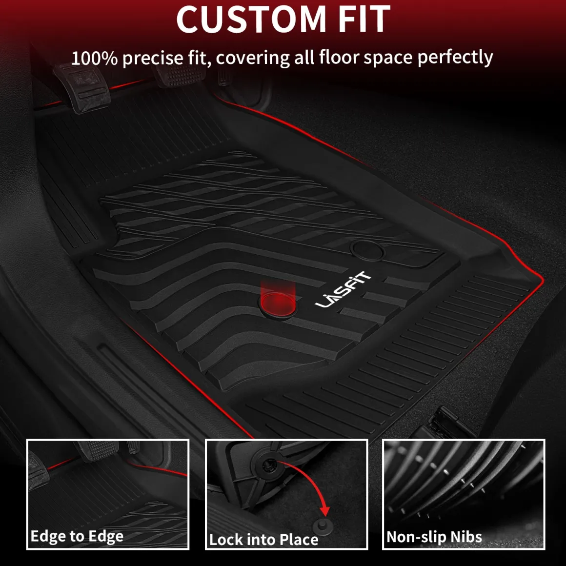 Fit for 2015-2022 GMC Canyon Custom Floor Mats, Fit Carpet Floor Only
