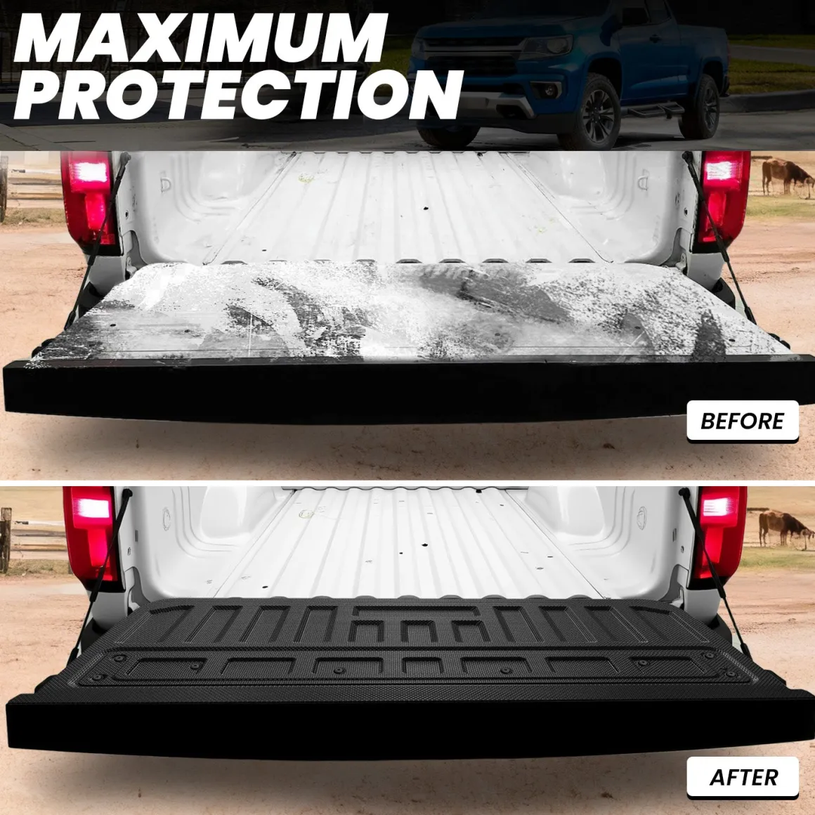 Fit for 2015-2022 GMC Canyon 5.1FT Short Bed Mat or Tailgate Mat