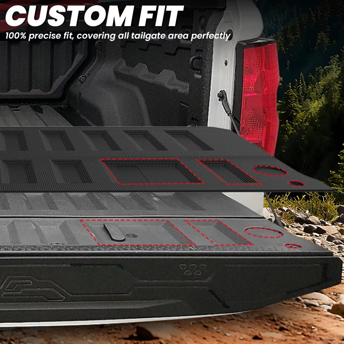 Fit for 2023-2026 GMC Canyon Heavy Duty Bed Mat or Tailgate Mat, Not Fit Drop-in liners