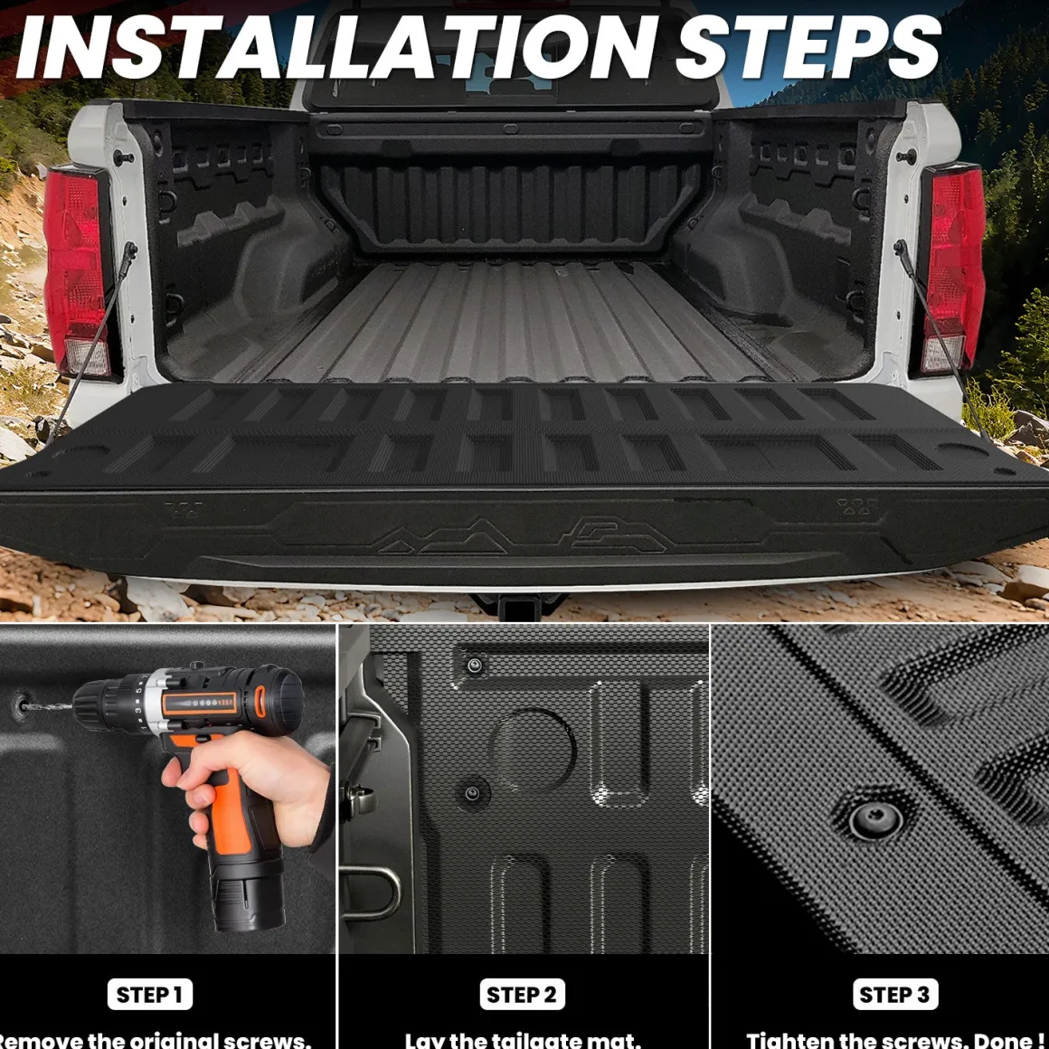 Fit for 2023-2026 GMC Canyon Heavy Duty Bed Mat or Tailgate Mat, Not Fit Drop-in liners