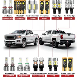 Fit for 2015-2022 GMC Canyon The Brightest LED Bulbs Upgrade | Tested and Verified