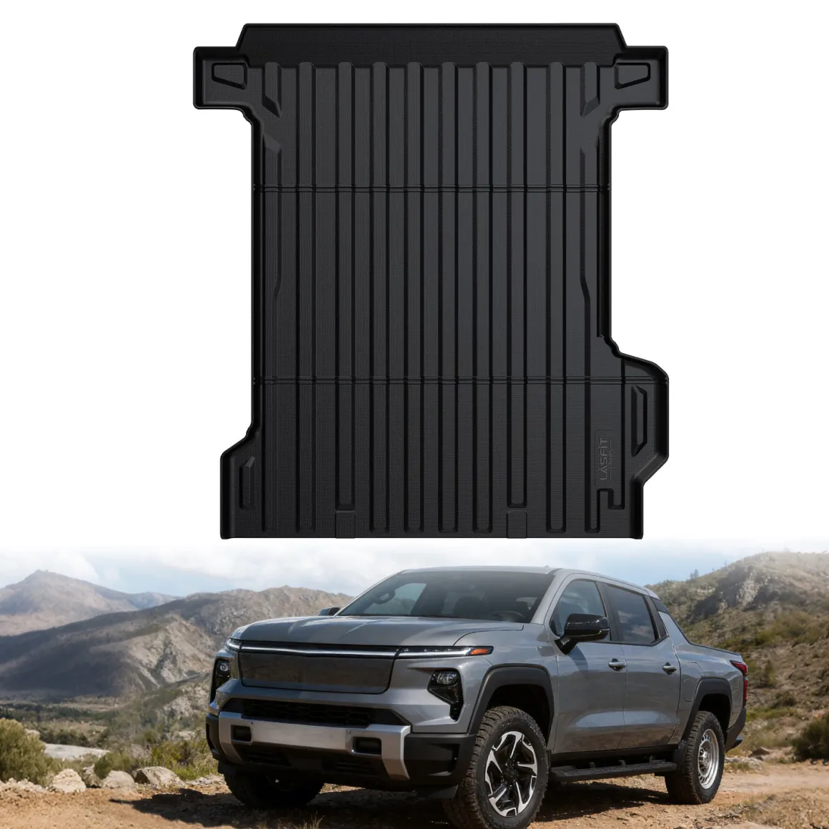Fit for 2024-2026 GMC Sierra EV 5.9FT Bed Mat, Fit With Multi-Flex Midgate Only