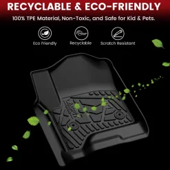 Fit for 2014-2018 GMC Sierra 1500 Floor Mats, Fit Carpet Floor & Without 4*4 Shifter Only