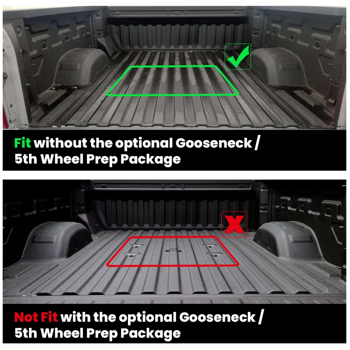 Fit for 2020-2026 GMC Sierra 2500HD 3500HD 6.8FT Bed Mat or Tailgate Mat, Not for 5th Wheel Package