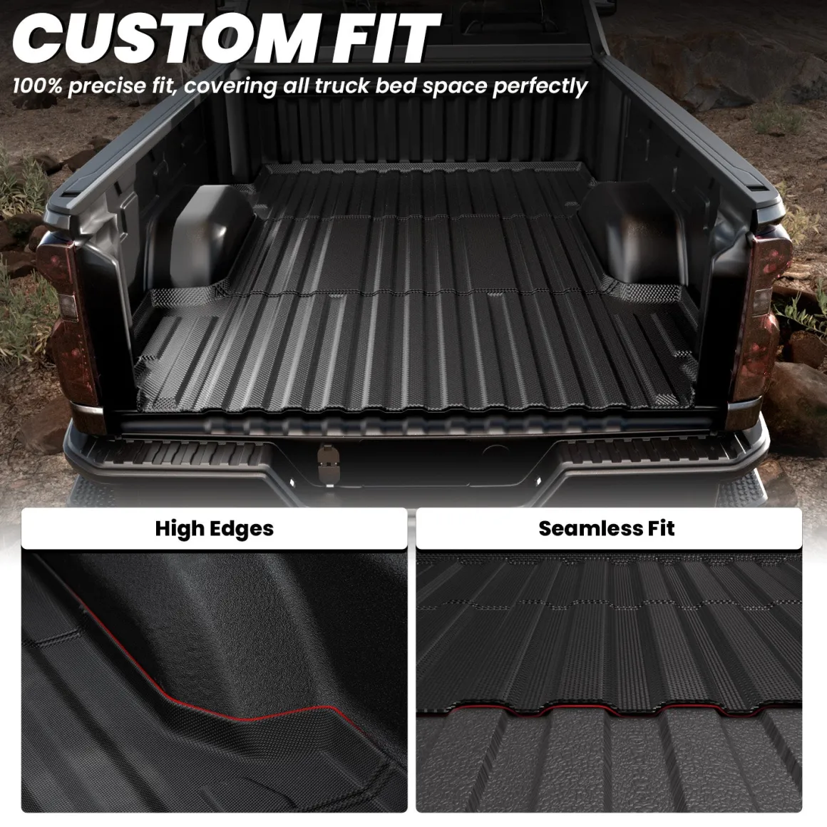 Fit for 2020-2026 GMC Sierra 2500HD 3500HD 6.8FT Bed Mat or Tailgate Mat, Not for 5th Wheel Package