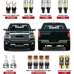 Fit for 2016-2019 GMC Sierra 2500HD 3500HD LED Bulbs Upgrade