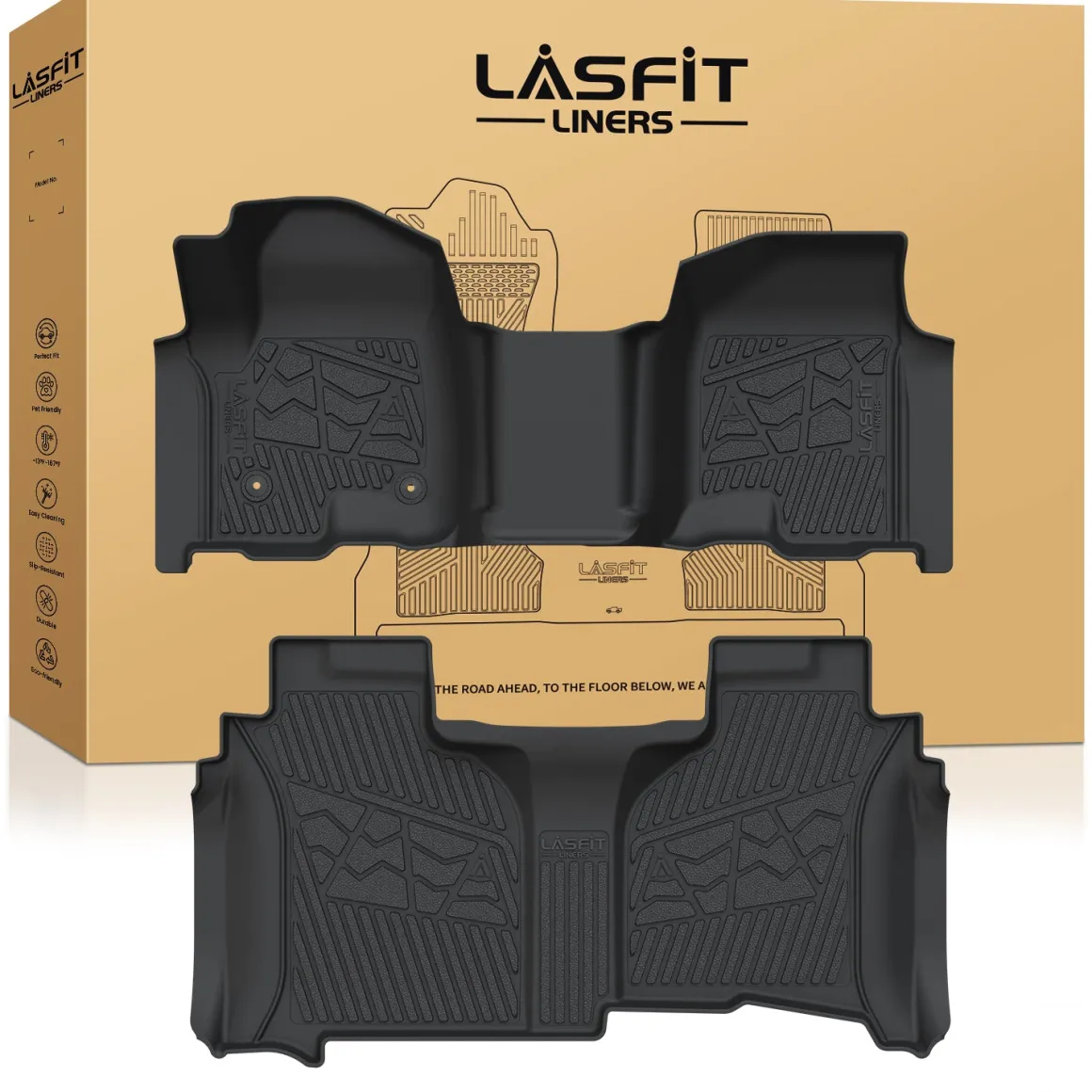 Fit for 2020-2026 GMC Sierra or Sierra Denali 2500HD 3500HD Floor Mats, Fit Carpet Floor Only