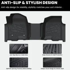 Fit for 2020-2026 GMC Sierra or Sierra Denali 2500HD 3500HD Floor Mats, Fit Carpet Floor Only