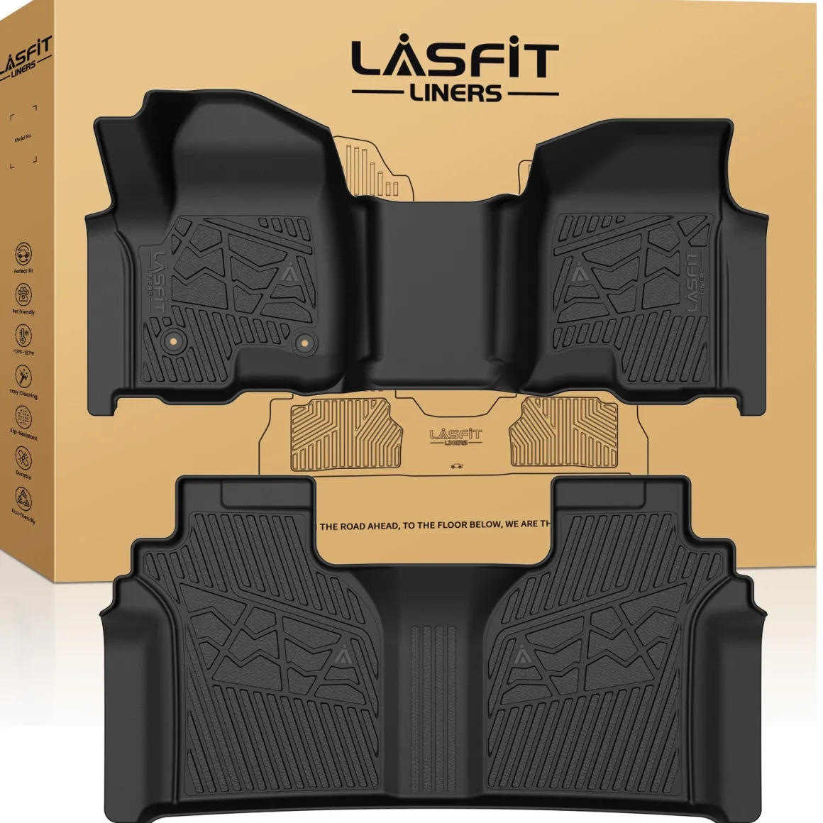 Fit for 2020-2026 GMC Sierra or Sierra Denali 2500HD 3500HD Floor Mats, Fit Carpet Floor Only