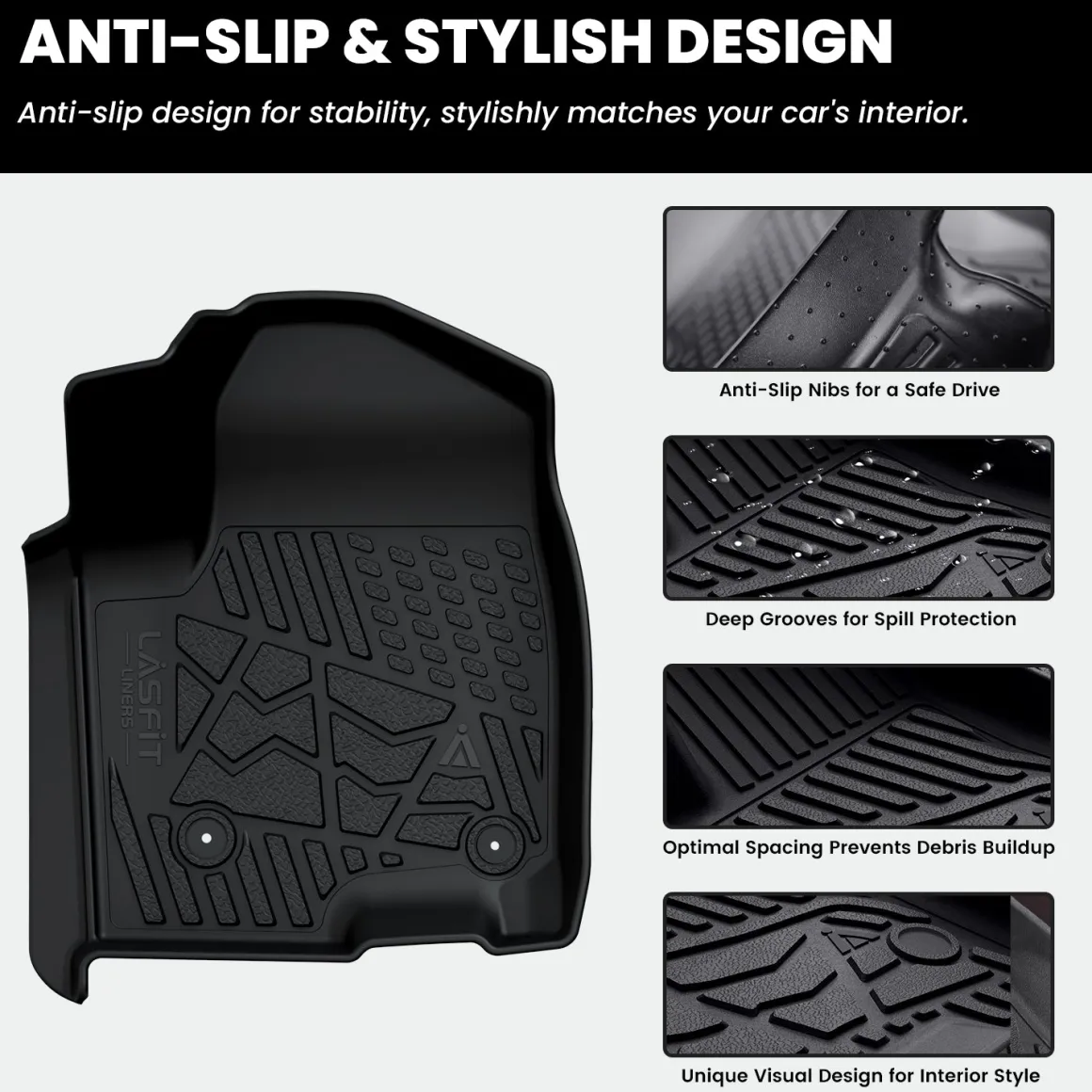 Fit for 2020-2026 GMC Sierra or Sierra Denali 2500HD 3500HD Floor Mats, Fit Carpet Floor Only