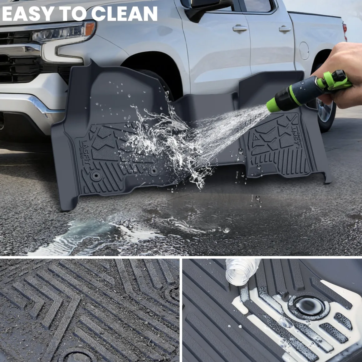 Fit for 2020-2026 GMC Sierra or Sierra Denali 2500HD 3500HD Floor Mats, Fit Carpet Floor Only