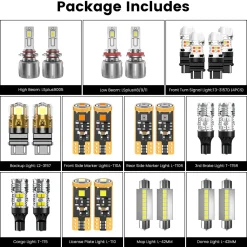 Fit for 2007-2013 GMC Sierra 1500 The Brightest LED Bulbs Upgrade | Tested and Verified