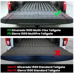 Fit for 2019-2026 GMC Sierra 1500 Truck Bed Mat or Tailgate Mat, Not Fit 2019 Sierra 1500 LD