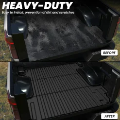 Fit for 2019-2026 GMC Sierra 1500 Truck Bed Mat or Tailgate Mat, Not Fit 2019 Sierra 1500 LD