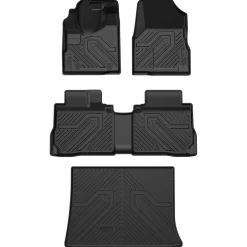 Fit for 2012-2017 GMC Terrain Floor Mats & Cargo Mat, Only Fit Second Row Seats Sliding Backwards