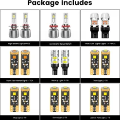 Fit for 2010-2017 GMC Terrain The Brightest LED Bulbs Upgrade