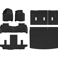 Fit for 2021–2026 GMC Yukon XL Floor & Cargo Mats Protection Set, Not Fit 9 Seats