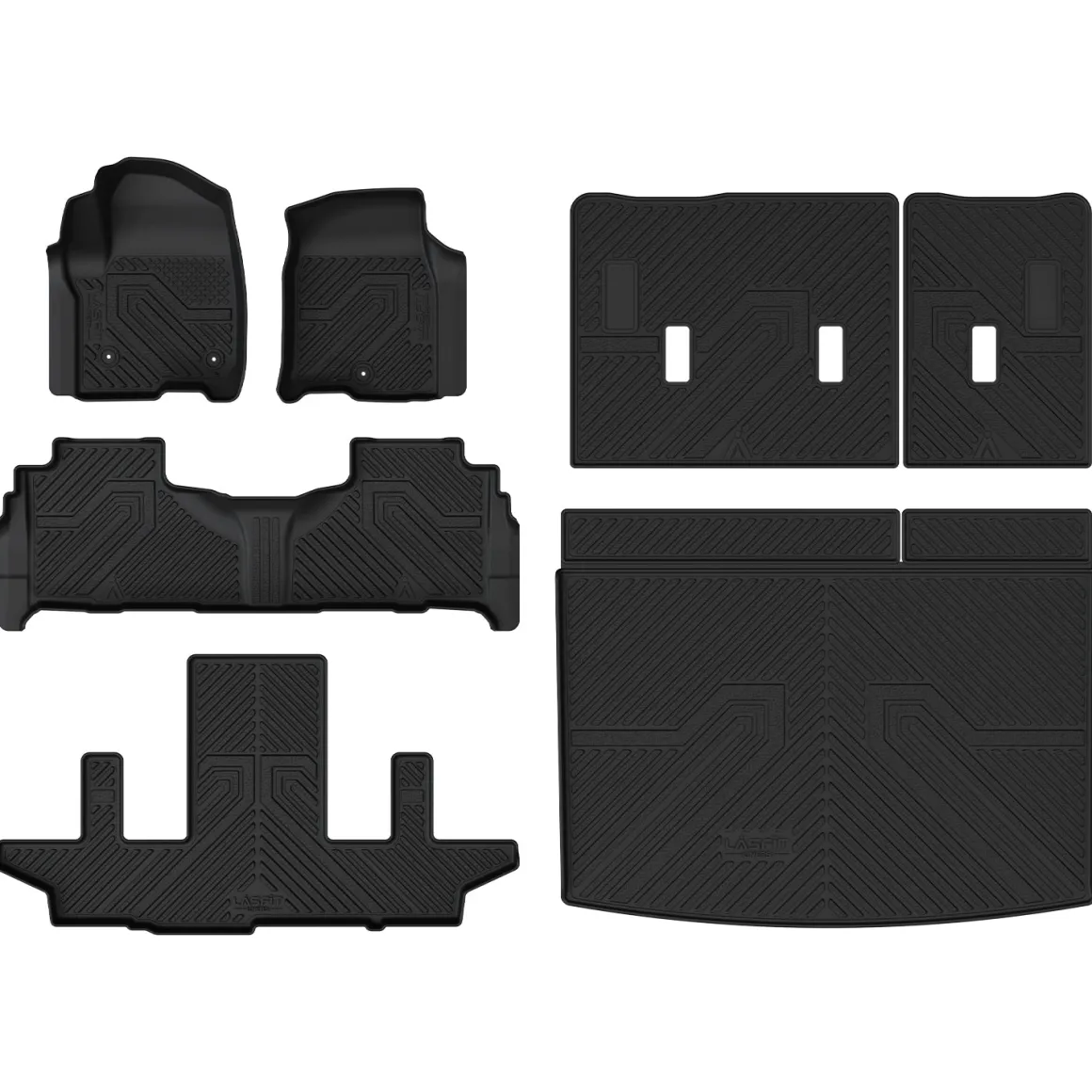 Fit for 2021–2026 GMC Yukon XL Floor & Cargo Mats Protection Set, Not Fit 9 Seats