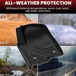 Fit for 2021–2026 GMC Yukon XL Floor & Cargo Mats Protection Set, Not Fit 9 Seats