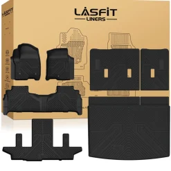 Fit for 2021–2026 GMC Yukon XL Floor & Cargo Mats Protection Set, Not Fit 9 Seats