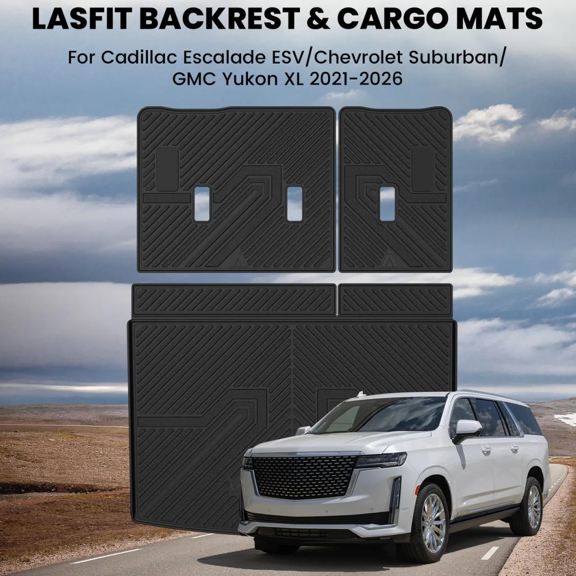 Fit for 2021–2026 GMC Yukon XL Individual Floor Mats or Cargo Mats, Not Fit 9 Seats