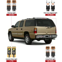 Fit for 2000-2006 GMC Yukon/ Yukon XL The Brightest LED Bulbs Upgrade