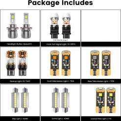 Fit for 2007-2014 GMC Yukon / Yukon XL The Brightest LED Bulbs Upgrade