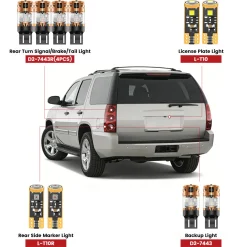 Fit for 2007-2014 GMC Yukon / Yukon XL The Brightest LED Bulbs Upgrade