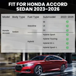 Fit for 2023-2026 Honda Accord & Accord Hybrid Floor Mats or Cargo Mat