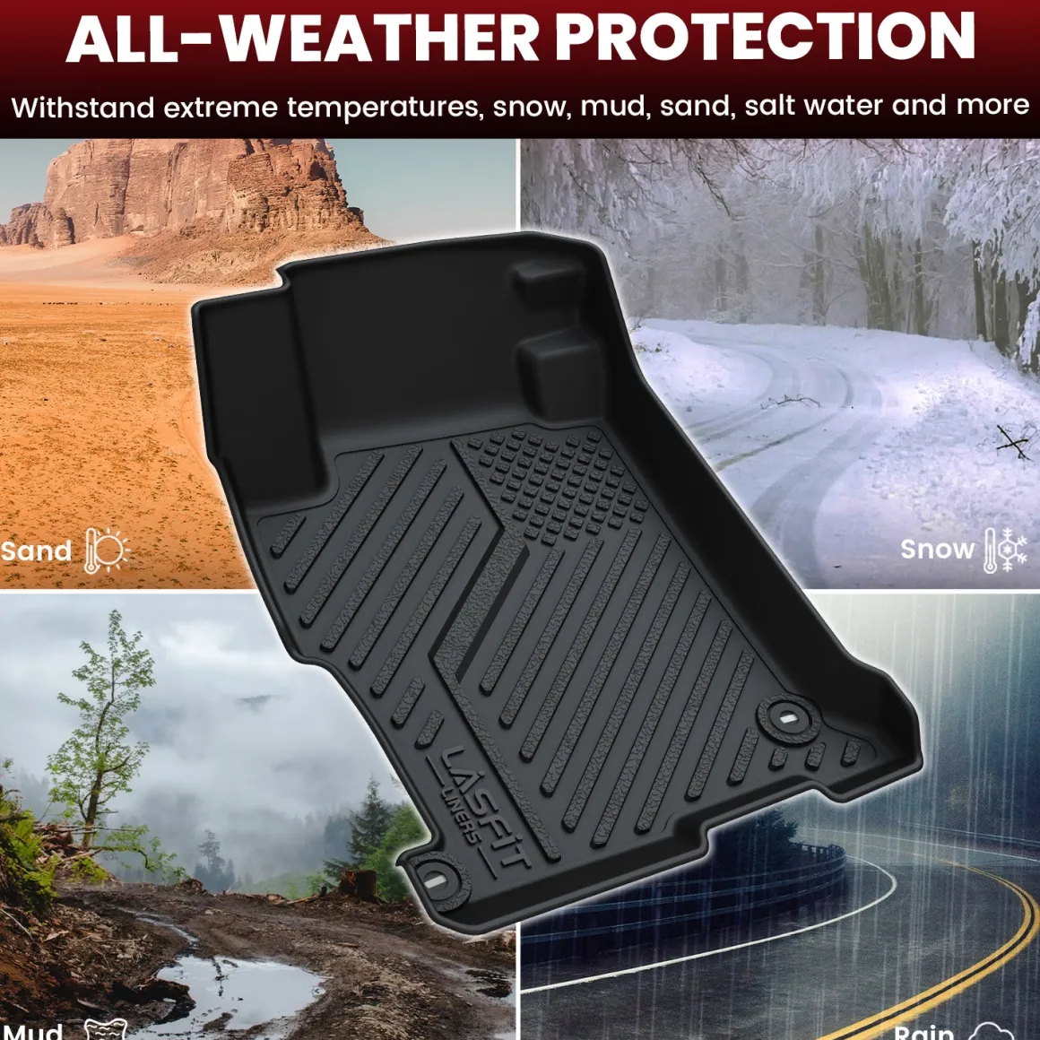 Fit for 2013-2017 Honda Accord Floor Mats or Cargo Mat, Fit Sedan Only