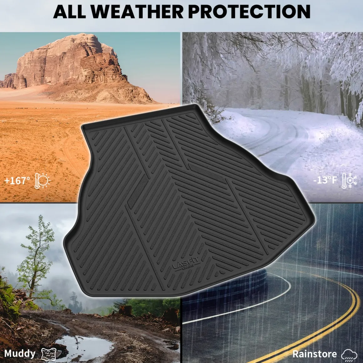 Fit for 2013-2017 Honda Accord Floor Mats or Cargo Mat, Fit Sedan Only