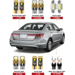 Fit for 2008-2012 Honda Accord LED Bulbs Upgrade