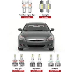 Fit for 2000-2007 Honda Accord LED Bulbs Upgrade