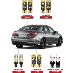 Fit for 2016-2017 Honda Accord The Brightest LED Bulbs Upgrade