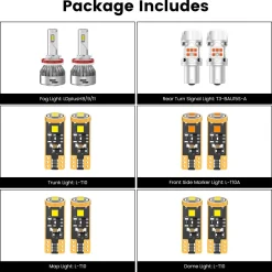 Fit for 2016-2021 Honda Civic Sedan Coupe Hatchback LED Bulbs Upgrade | Tested and Verified