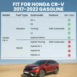 Fit for 2017-2022 Honda CR-V Custom Floor Mats or Cargo Mat Available
