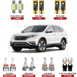 Fit for 2015-2016 Honda CR-V LED Bulbs Upgrade