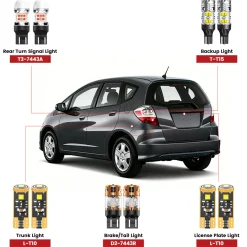 Fit for 2009-2013 Honda Fit The Brightest LED Bulbs Upgrade