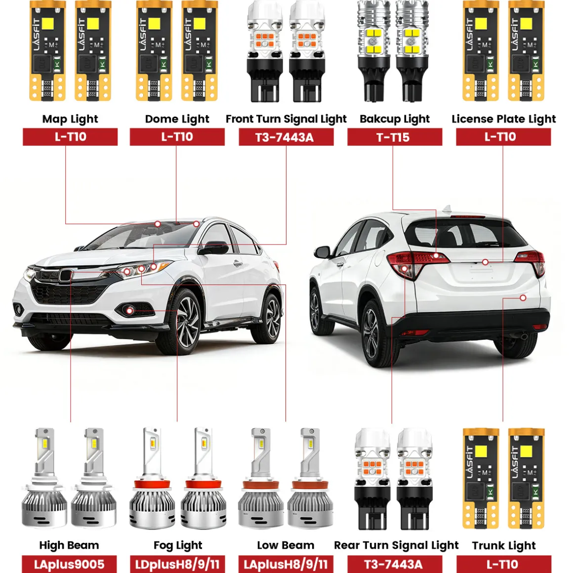 Fit for 2019-2022 Honda HR-V LED Bulbs Upgrade | Tested and Verified