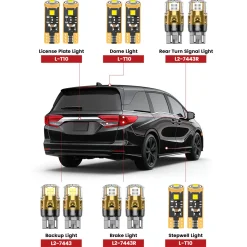 Fit for 2018-2020 Honda Odyssey The Brightest LED Bulbs Upgrade | Tested and Verified